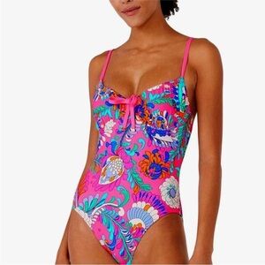 Kate Spade Sea Garden One Piece Swimsuit SMALL NWT